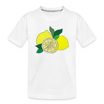 Imprimé agrume - T-shirt bio Premium Enfant - blanc - Devant