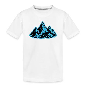 Icône du sommet des montagnes - T-shirt bio Premium Enfant - blanc - Devant
