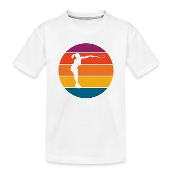 Tennis - Kinder Premium Bio T-Shirt - Weiß - Vorne