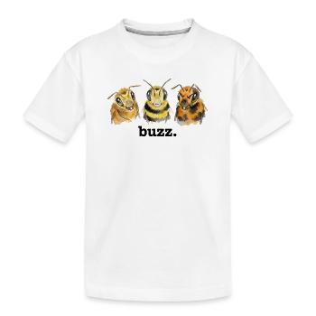 Bourdonnement des abeilles – Bourdonnement drôle pour les amateurs d’abeilles - T-shirt bio Premium Enfant - blanc - Devant