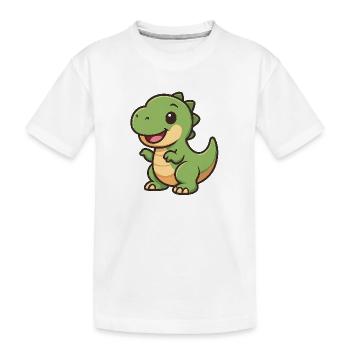 Clipart de câlin de dinosaure heureux - T-shirt bio Premium Enfant - blanc - Devant