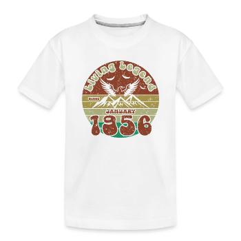 70e anniversaire Légende vivante depuis le VIN 01/1956 - T-shirt bio Premium Enfant - blanc - Devant