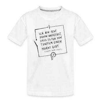 Thomas Edison Circuit - Kids' Premium Organic T-Shirt - white - Front