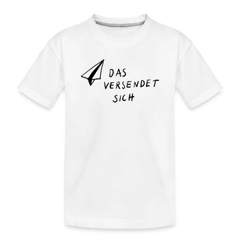 This is sent - Kids' Premium Organic T-Shirt - white - Front
