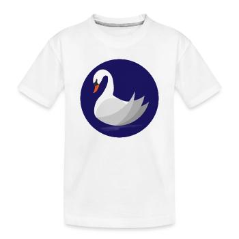 Schwan - Kinder Premium Bio T-Shirt - Weiß - Vorne