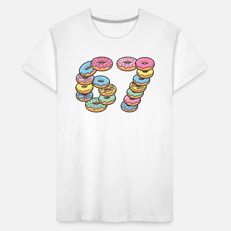 Pastel Donut Stack 67 Muster Kinder Premium Bio T-Shirt