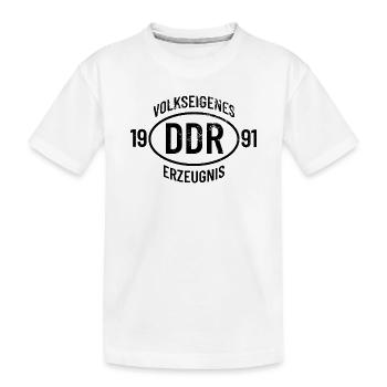 DDR Birthday Shirt, Hoodie, Mug Vintage 1991 - Kids' Premium Organic T-Shirt - white - Front