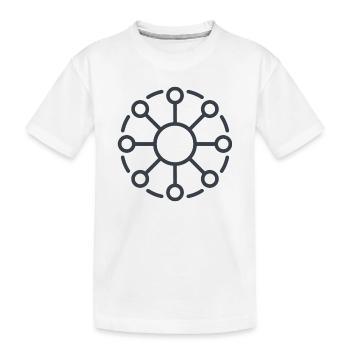 Central Network Core Pattern - Kids' Premium Organic T-Shirt - white - Front