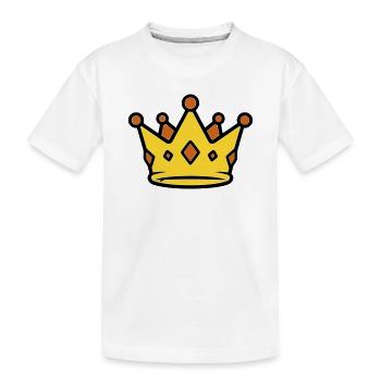 Goldene König Krone Juwelen Vektor - Kinder Premium Bio T-Shirt - Weiß - Vorne