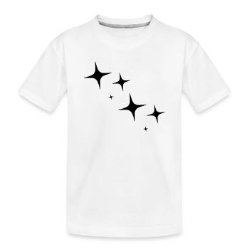 Funkeln - Sterne - Zeichen - Kinder Premium Bio T-Shirt - Weiß - Vorne