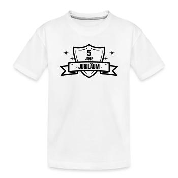 5 Year Anniversary Gift - Kids' Premium Organic T-Shirt - white - Front