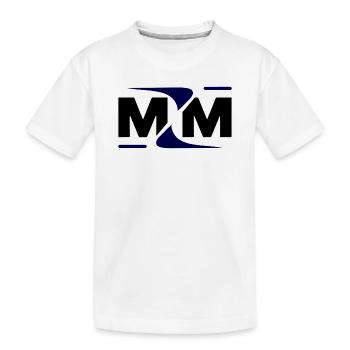 Monogramme MYM : Édition Bold Swoosh - T-shirt bio Premium Enfant - blanc - Devant