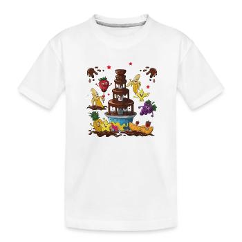 Fontaine à chocolat Fruit Friends Design - T-shirt bio Premium Enfant - blanc - Devant