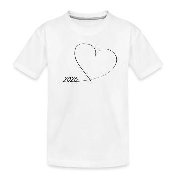 Ich liebe das neue Jahr 2026  - Kinder Premium Bio T-Shirt - Weiß - Vorne