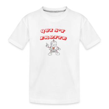 WHO RUBS UP AGAINST IT - Kids' Premium Organic T-Shirt - white - Front