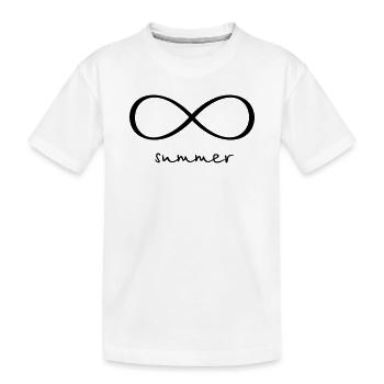unendlichkeitszeichen summer - Kinder Premium Bio T-Shirt - Weiß - Vorne