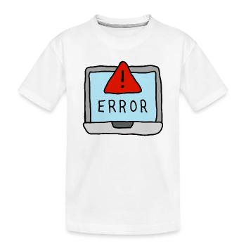 Laptop Fehlerwarnung Illustration - Kinder Premium Bio T-Shirt - Weiß - Vorne