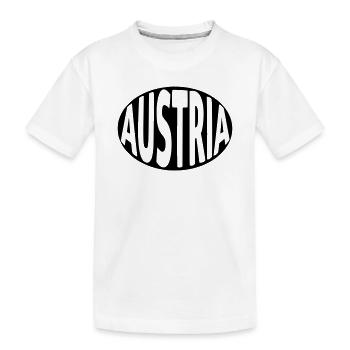 Autriche - Autriche Typographie - T-shirt bio Premium Enfant - blanc - Devant