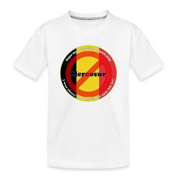 Protestation des agriculteurs contre le Mercosur - T-shirt bio Premium Enfant - blanc - Devant