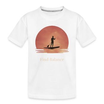 Sunset SUP – Tranquillité sur l’eau - T-shirt bio Premium Enfant - blanc - Devant