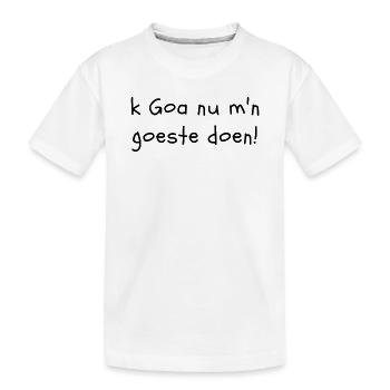 Ich werde jetzt in Goa mein Ding machen! (Westflämischer Dialekt) - Kinder Premium Bio T-Shirt - Weiß - Vorne