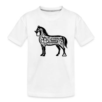 Digestion du cheval - T-shirt bio Premium Enfant - blanc - Devant