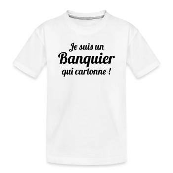 Ich bin ein erfolgreicher Banker - Kinder Premium Bio T-Shirt - Weiß - Vorne
