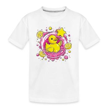 Caneton Néon Agrume Coin-Agrume - T-shirt bio Premium Enfant - blanc - Devant