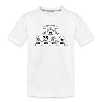 Quiz Hunde Line Art - Kinder Premium Bio T-Shirt - Weiß - Vorne