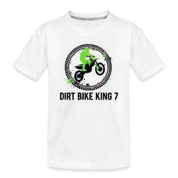 7e anniversaire de Dirt Bike King - T-shirt bio Premium Enfant - blanc - Devant