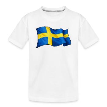 Schweden Fahne - Kinder Premium Bio T-Shirt - Weiß - Vorne