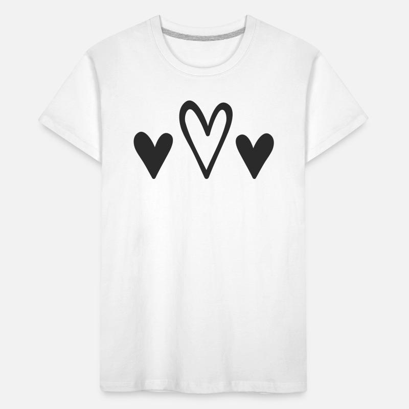 Three Hearts Design Kids' Premium Organic T-Shirt
