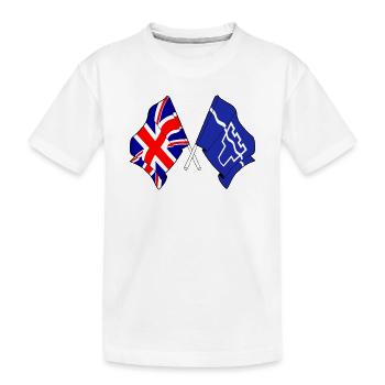 Tyne and Wear & Grande-Bretagne croisée - T-shirt bio Premium Enfant - blanc - Devant
