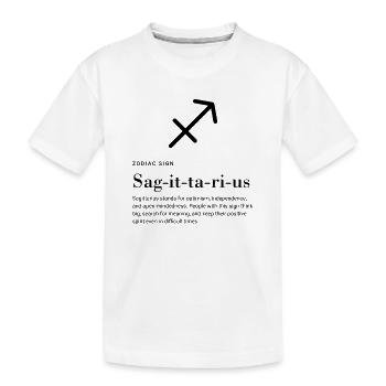 Sagittarius - Zodiac Sign - Kinder Premium Bio T-Shirt - Weiß - Vorne