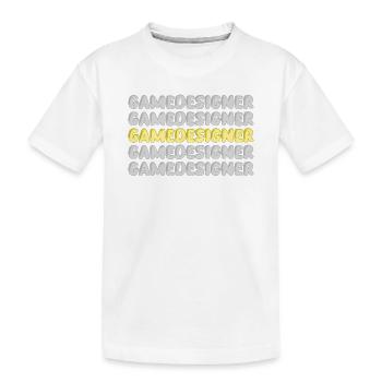 Concepteur de jeux de travail - T-shirt bio Premium Enfant - blanc - Devant