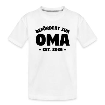 Promue grand-mère 2026 – Déclaration classique de grand-mère - T-shirt bio Premium Enfant - blanc - Devant