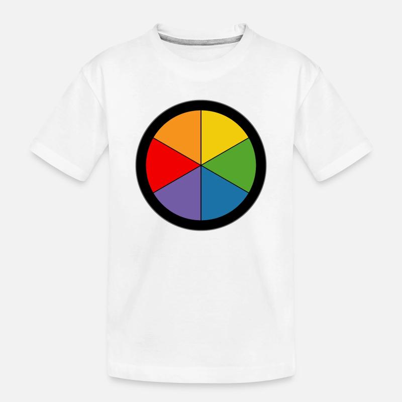 Regenbogen Farbkreis - Kinder Premium Bio T-Shirt - Weiß
