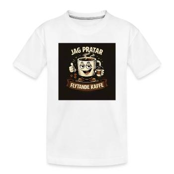 Je parle de café liquide - T-shirt bio Premium Enfant - blanc - Devant