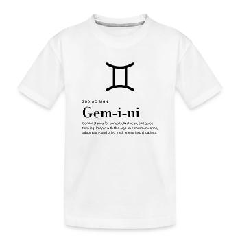 Gemini - Zodiac sign - Kinder Premium Bio T-Shirt - Weiß - Vorne
