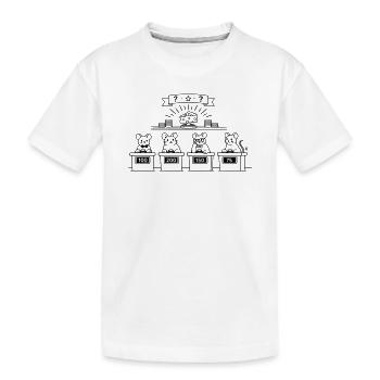 mice show quiz - Kinder Premium Bio T-Shirt - Weiß - Vorne