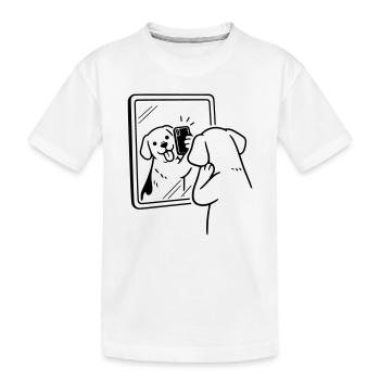 Chien Selfie Chien - T-shirt bio Premium Enfant - blanc - Devant