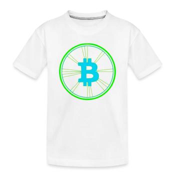 Vecteur de vitesse des wireframes Bitcoin - T-shirt bio Premium Enfant - blanc - Devant