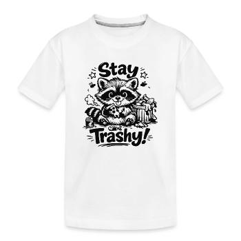 Motif de griffonnage de raton laveur trash - T-shirt bio Premium Enfant - blanc - Devant