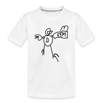 Duck with Fastfood Menu - Kinder Premium Bio T-Shirt - Weiß - Vorne