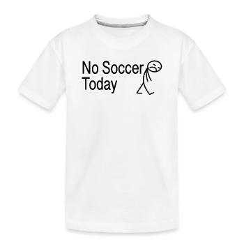 Fußball Spruch Geschenkidee Strichmann - Kinder Premium Bio T-Shirt - Weiß - Vorne