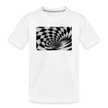 Spirale Noir et Blanc Hypnotique - T-shirt bio Premium Enfant - blanc - Devant