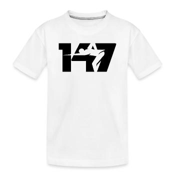 147 Snooker Icon (Noir) - T-shirt bio Premium Enfant - blanc - Devant