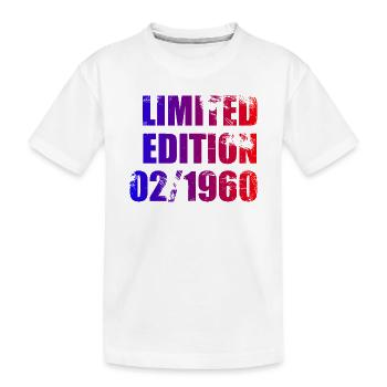 66e anniversaire Édition Limitée 02/1960 - T-shirt bio Premium Enfant - blanc - Devant