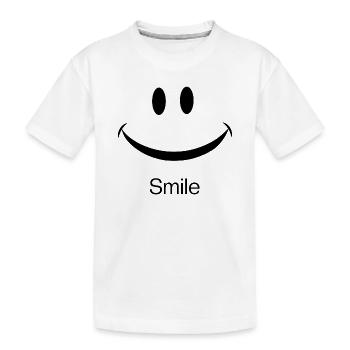 Minimalistische Augenpaar - Kinder Premium Bio T-Shirt - Weiß - Vorne