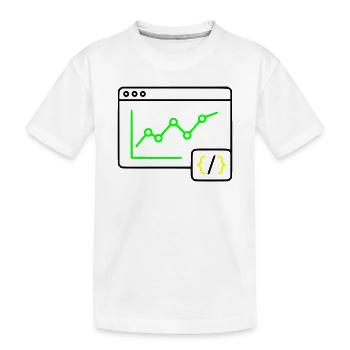 Web Analyse Chart Coding Browser Vektor - Kinder Premium Bio T-Shirt - Weiß - Vorne
